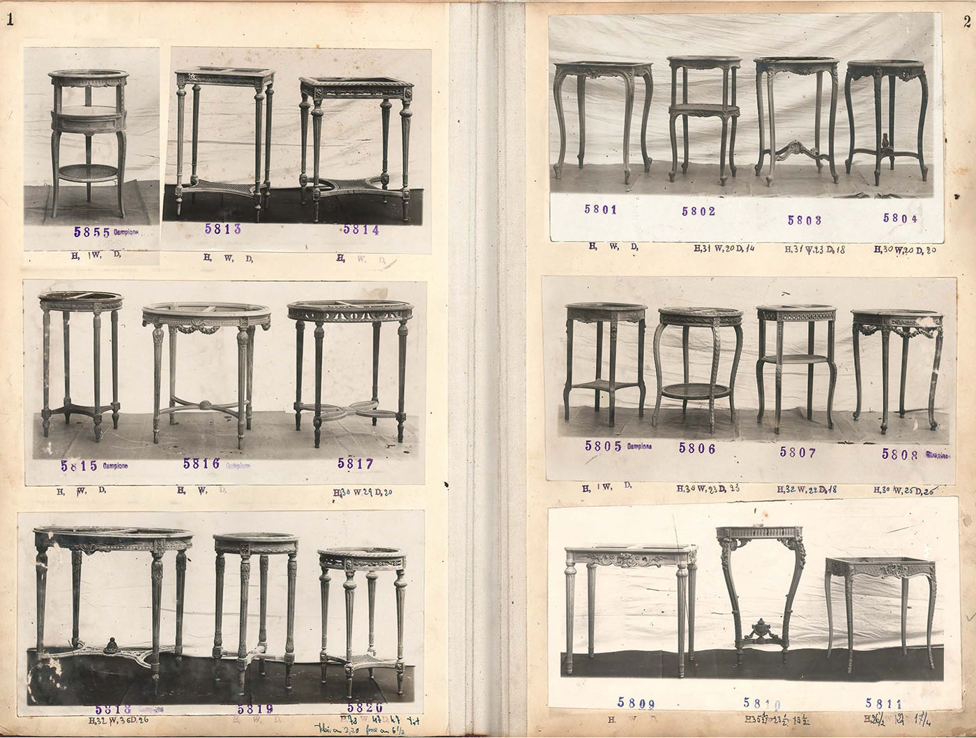 Cugini Lanzani table archive | P.& G. Cugini Lanzani